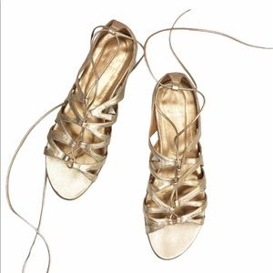 Stuart Weitzman Gold Gladiator Sandals